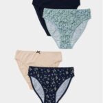 Floral print high leg knickers